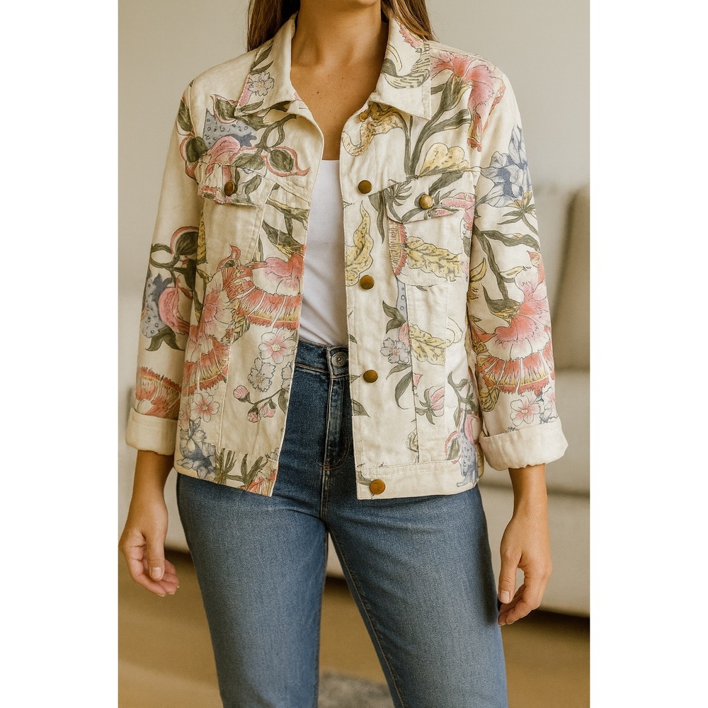 Lauren Ralph Lauren Multicolor Floral Jean Jacket